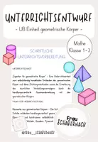 Vorschau - Stundenentwürfe - Unterrichtsentwurf: Geometrische Körper - Deckblatt