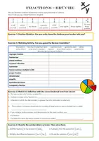 Vorschau - Arbeitsblätter - CLIL-Übungen: Fractions/Brüche (vocabulary, formulate expressions, write fractions, ...) - Seite 1