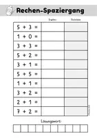 Vorschau - Arbeitsblätter - Mathe - Rechenspaziergänge zur Addition im ZR 20 - Seite 1