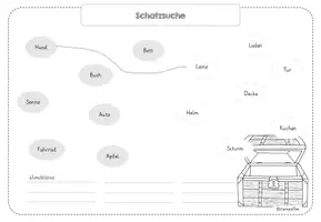 Vorschau - Arbeitsblätter - Arbeitsblatt Komposita: Schatzsuche (zusammengesetzte Nomen) - Seite 3