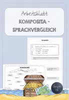 Vorschau - Arbeitsblätter - Arbeitsblatt Komposita und Sprachvergleiche - Deckblatt