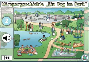Vorschau - Audio-Dateien - Interaktive Hörspurgeschichte "Ein Tag im Park" dreifach differenziert - DaZ / DaF / Deutsch - Seite 2