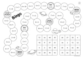Vista previa - Hojas de trabajo - Multiplicaciones del 1 al 10 - Juego - página 2