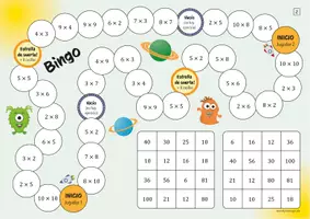 Vista previa - Hojas de trabajo - Multiplicaciones del 1 al 10 - Juego - página 3