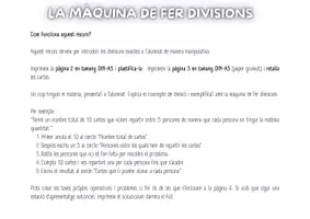 Vista previa - Hojas de trabajo - La màquina de fer divisions - Portada