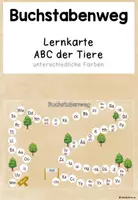 Vorschau - Arbeitsblätter - Buchstabenweg Lernlandkarte: ABC der Tiere - Deckblatt