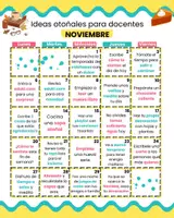Vista previa - Para docentes: organización, planificación y formación - Calendario de Ideas otoñales para docentes NOVIEMBRE - Portada