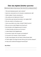 Vorschau - Arbeitsblätter - 1 Sprechanlass - Über das digitale Zeitalter sprechen - Internet, online, Digitalisierung, Sprechanlässe daf, daz, Konversation B1, B2, C1, Deutsch, Sprechübung - Seite 1
