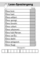 Vorschau - Arbeitsblätter - Deutsch - Lesespaziergang mit Elmo - Seite 1