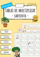 Vista previa - Hojas de trabajo - Tablas de multiplicar - 8 juegos y 3 hojas de trabajo - página 1