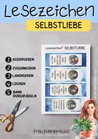 Vorschau - Mal- und Bastelvorlagen - Lesezeichen Selbstliebe Schneemänner Affirmationen - Seite 1