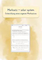 Vorschau - Arbeitsblätter - Arbeitsblatt - Merksatz solar system - Deckblatt