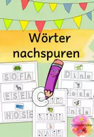 Vorschau - Arbeitsblätter - Erste Wörter schreiben, spempeln, nachspuren (Paket Förderschule) - Seite 1