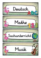 Vorschau - Poster - Tagestransparenz - Flamingo für die Flamingoklasse - Grundschule - Seite 1