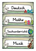 Vorschau - Poster - Tagestransparenz - Koala für die Koalaklasse - Grundschule - Seite 1