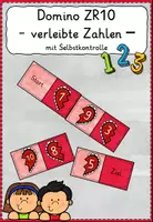 Vorschau - Spiele - Spiel ZR10 Domino verliebte Zahlen - Deckblatt