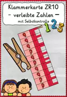 Vorschau - Spiele - ZR10 Klammerkarte Verliebte Zahlen – Spielerisch Addieren & Subtrahieren - Deckblatt