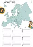 Vorschau - Arbeitsblätter - Arbeiten mit dem Atlas: Europa - Seite 1