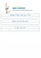 Aperçu - Apprentissages en autonomie - The velociraptor, Make a sentence - Page 1