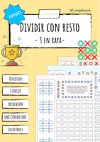 Vista previa - Hojas de trabajo - División con resto / residuo - Juego - Portada