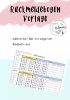 Vorschau - Arbeitsblätter - Rückmeldebogen / Verstärkerplan - Deckblatt