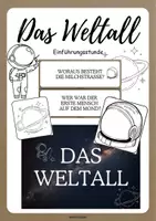 Vorschau - Stundenentwürfe - wachsendes Materialpaket zum Weltall - Deckblatt