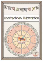 Vorschau - Arbeitsblätter - Subtraktion Kopfrechnen Legekreis - Deckblatt