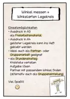 Vorschau - Arbeitsblätter - Winkel messen + Winkelarten Legekreis - Seite 1