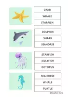 Vista previa - Hojas de trabajo - Vocabulary: Sea animals. - página 2