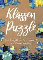 Vorschau - Mal- und Bastelvorlagen - Klassenpuzzle - Van Gogh Sternenhimmel - Starry Night - Deckblatt