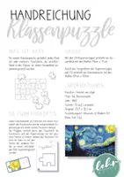 Vorschau - Mal- und Bastelvorlagen - Klassenpuzzle - Van Gogh Sternenhimmel - Starry Night - Seite 2