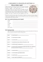 Vorschau - Arbeitsblätter - Worksheet Children's Rights: Definition, Vocab + Speaking - Seite 1
