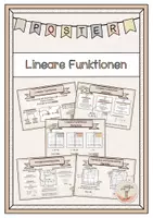 Vorschau - Fördermaterial/Inklusion - Lineare Funktionen Merkplakate - Deckblatt