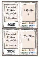 Vorschau - Stationenlernen - Wer wird Mathe-Millionär Subtraktion - Seite 3