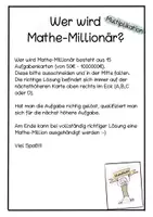 Vorschau - Stationenlernen - Wer wird Mathe-Millionär Multiplikation - Seite 1