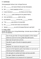 Vorschau - Arbeitsblätter - Test "Im Park" 3-fach differenziert - DaZ / DaF / Deutsch - Seite 3