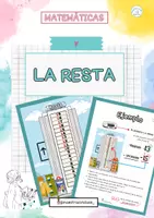 Vista previa - Hojas de trabajo - “El ascensor”, Restas con llevada - Portada