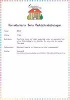 Vorschau - Merkblätter - Rechtschreibstrategien: Korrekturkarte für Texte (Selbstkontrolle) - Deutsch - Kl. 3/4 - Seite 1