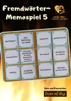 Vorschau - Stationenlernen - Fremdwörter-Memospiel 5 (Wortschatz) - Deckblatt