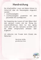 Vorschau - Arbeitsblätter - Lesen und malen (Lesehausaufgabe) - Seite 1