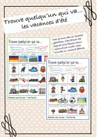 Vorschau - Arbeitsblätter - Trouve quelqu'un qui.. - vacances d'été - Deckblatt