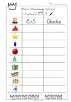 Vorschau - Arbeitsblätter - Silbenkönige Weihnachten Königsbuchstaben Vokale - Seite 3