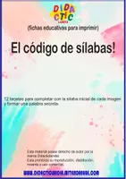 Vista previa - Hojas de trabajo - El código de sílabas - página 1