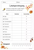 Vorschau - Arbeitsblätter - Herbst Lesespaziergang / Lesen / differenziert - Seite 1