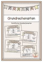 Vorschau - Fördermaterial/Inklusion - Schriftliche Grundrechenarten Merkplakate - Deckblatt