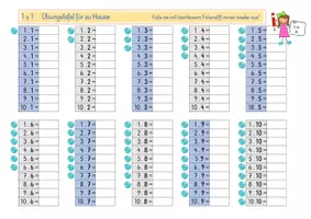 Vorschau - Fördermaterial/Inklusion - 1x1 Training - Übungsbogen immer wieder verwendbar #homeschooling - Deckblatt
