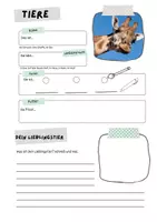 Vorschau - Arbeitsblätter - Tiere - Steckbrief DaZ/DaF - Seite 2