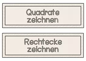 Vorschau - Arbeitsblätter - Vierecke zeichnen Merkplakate (Quadrat, Rechteck, Parallelogramm, Raute) - Seite 2