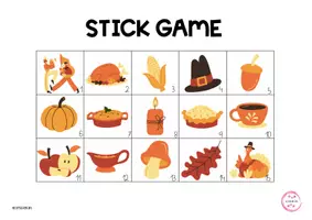 Vista previa - Juegos / Gamificación - THANKSGIVING STICK GAME - página 1