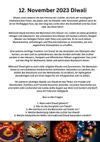 Vorschau - Arbeitsblätter - 12.11.2023 DIWALI : Hinduistischen Lichterfest - Deckblatt